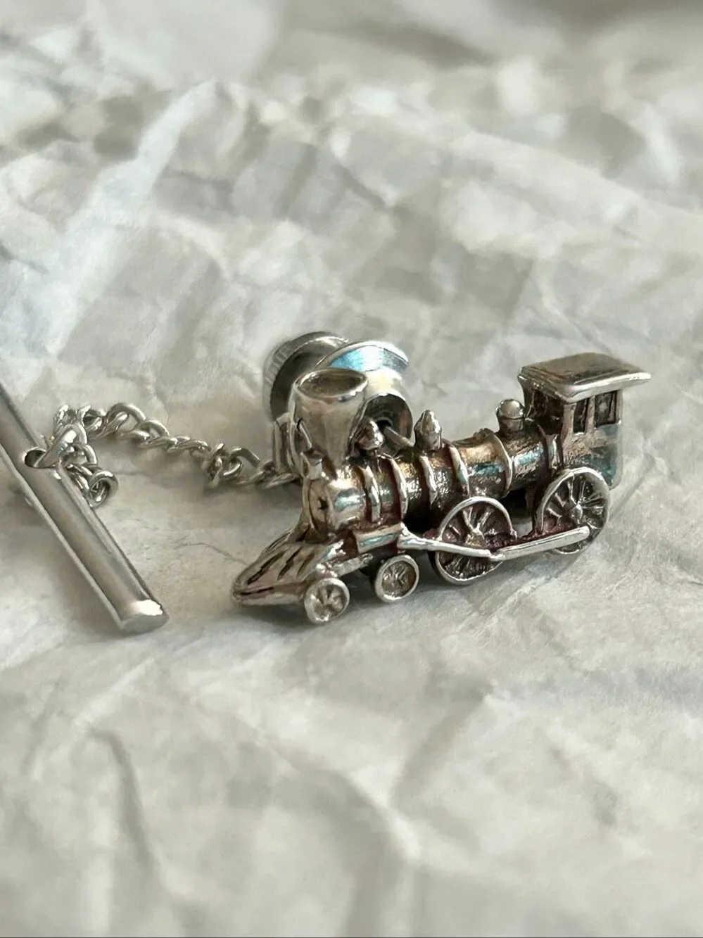 Museum of Fine Arts MFA .925 Sterling Silver Locomotive Train Lapel Pin